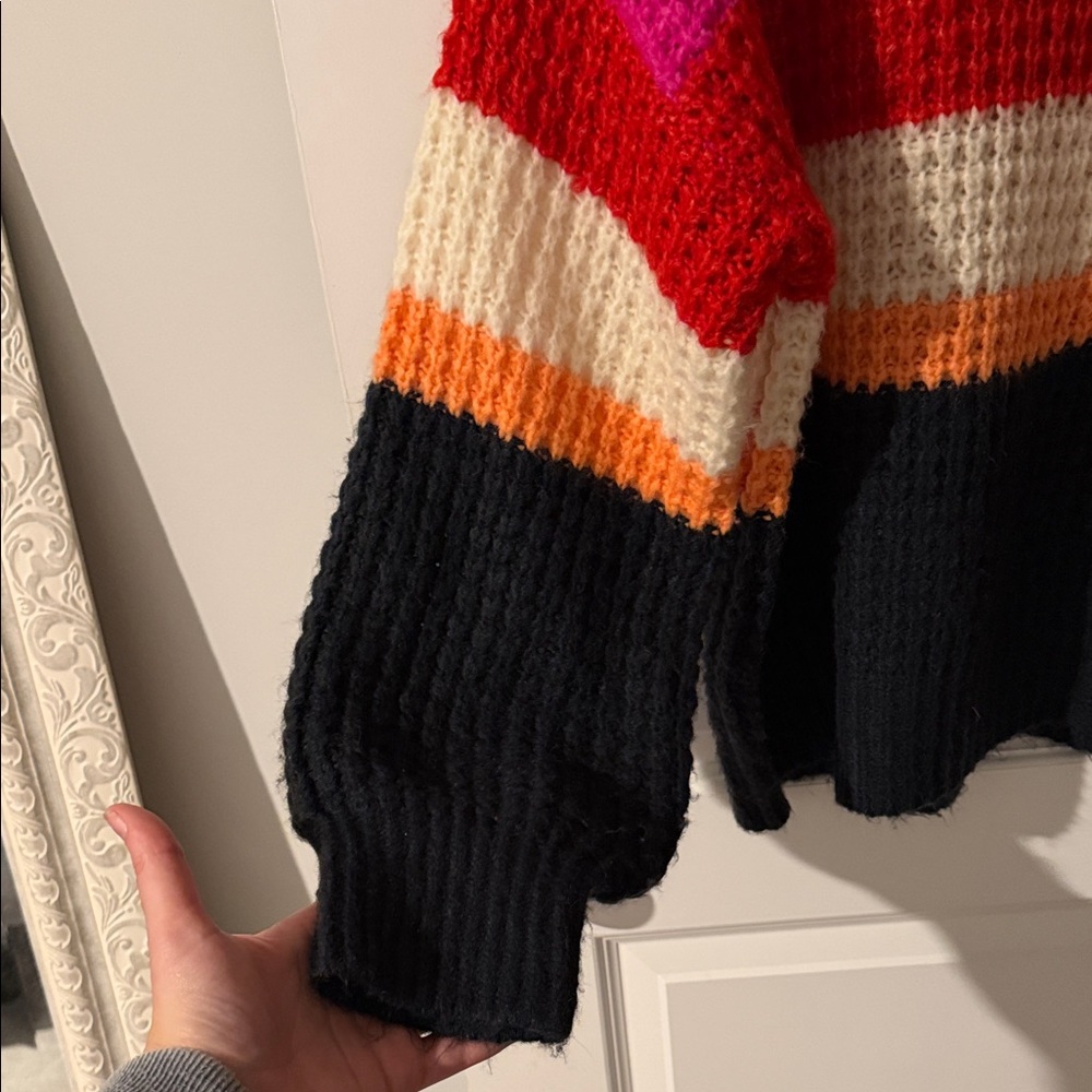 Universal Thread Color Block Striped Crocheted Ch… - image 4